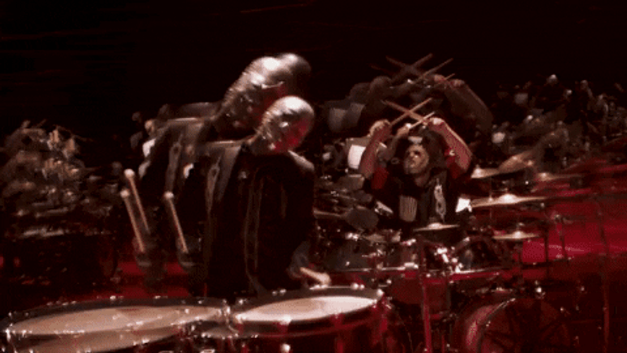 Slipknot Clown Drums Playing GIF