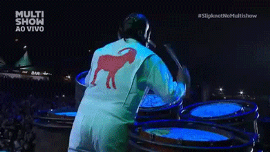 Slipknot Playing Drums At Concert GIF