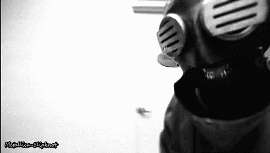 Slipknot Wearing Gasmask GIF
