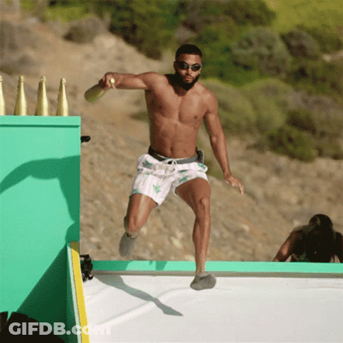Slipping Down The White Slide GIF