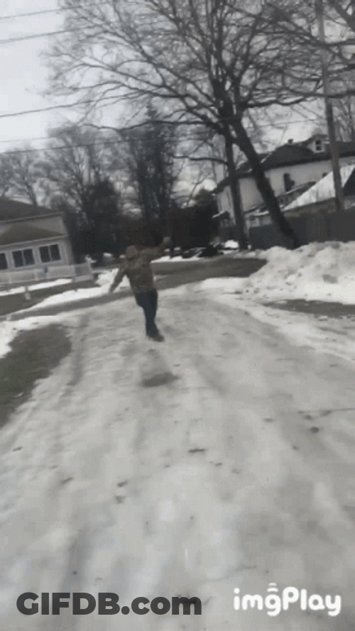 Slipping On Ice GIF