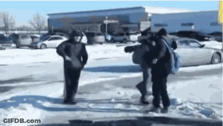 Slipping On Ice Choreography Goes Viral GIF
