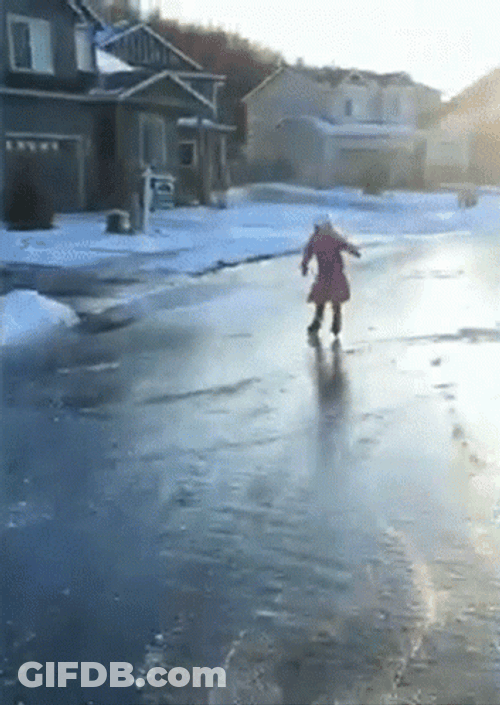 Slipping On Ice GIF