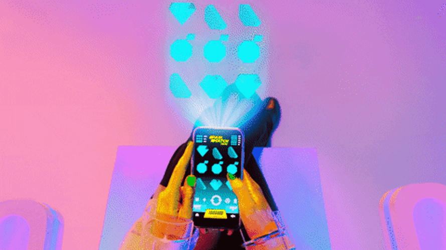 Slot Machine Phone Game Win GIF