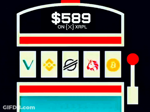 Slot Machine Saying $589 GIF
