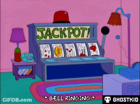 Slot Machine Saying Jackpot GIF