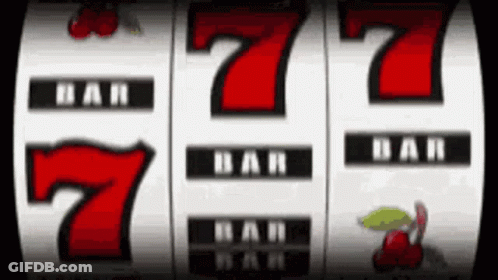 Slot Machine With 7 And 7 GIF