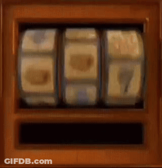 Slot Machine With Coins And Sheep GIF