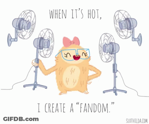 Sloth Holding Fan When It's Hot GIF