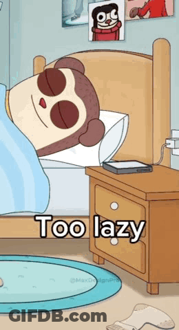 Sloth Laying In Bed Too Lazy GIF