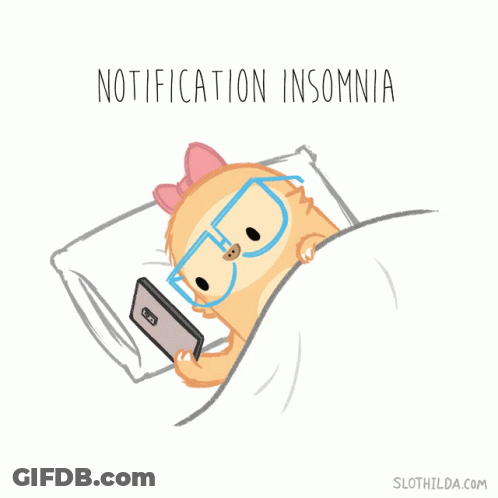 Sloth Lying In Bed Looking At Cell Phone GIF