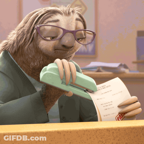 Sloth Priscilla Stapling GIF