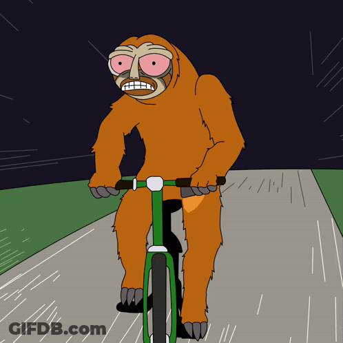 Sloth Riding Bike GIF