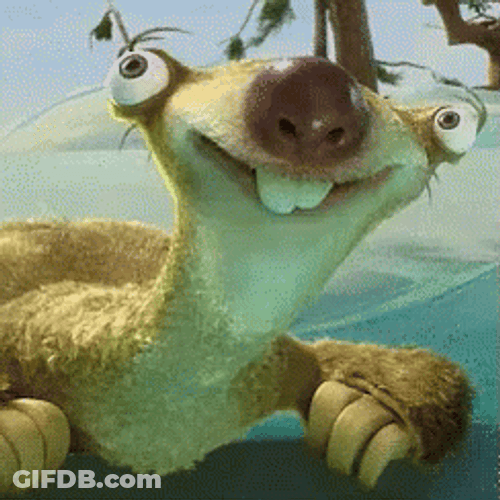 Sloth Sid Speaking GIF