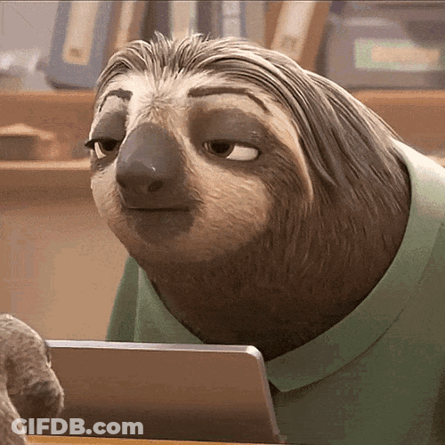 Sloth Smile Slow GIF