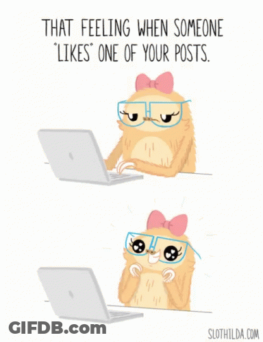 Sloth Wearing Glasses And Pink Bow Looking At Laptop GIF