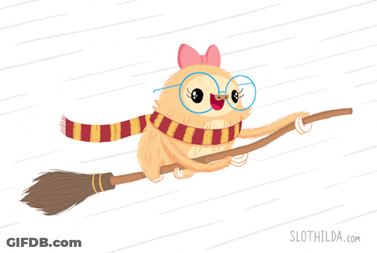 Sloth Wearing Gryffindor Scarf GIF