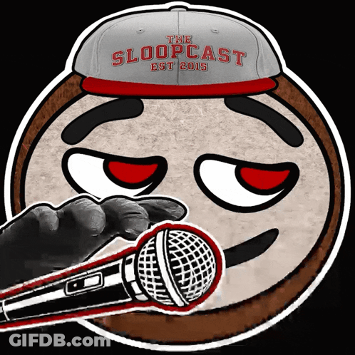 Sloth Wearing Hat Saying The Sloopcast Est 2015 GIF