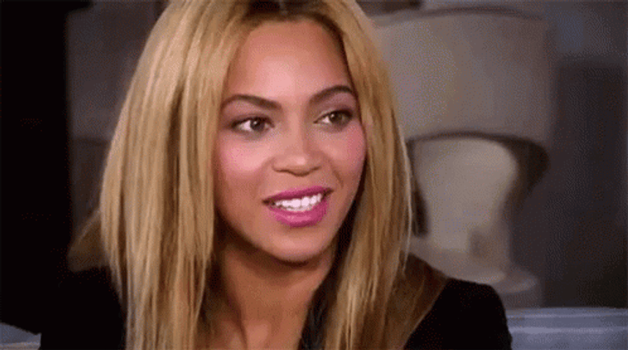Slow Blink Beyonce Knowles Awkward Smile GIF