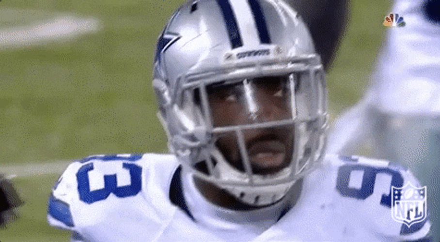 Slow Blink NFL Football Player GIF