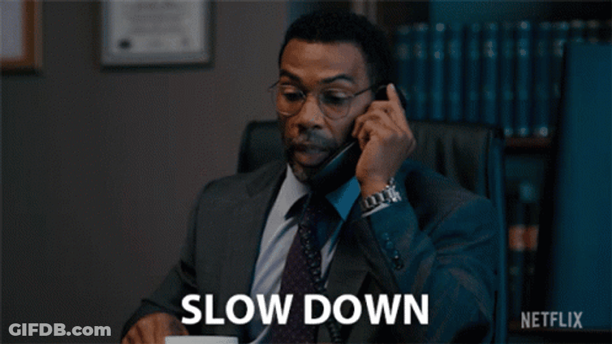 Slow Down Gordon Oliver On Phone GIF