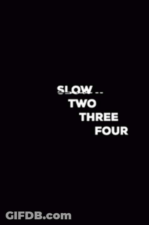 Slow Glitchy Black And White Text Design GIF