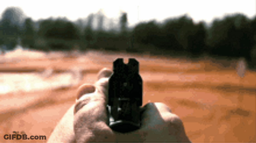 Slow Mo Bullet Gun Magazine Pulled Off GIF