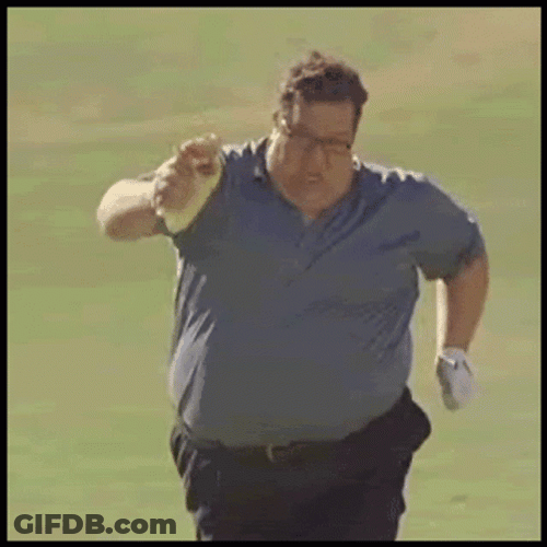 Slow Motion Chubby Running Man GIF