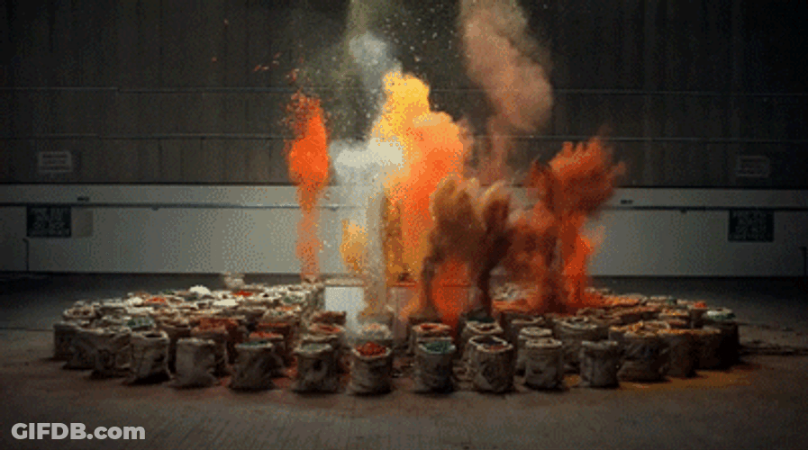 Slow Motion Color Explosion GIF