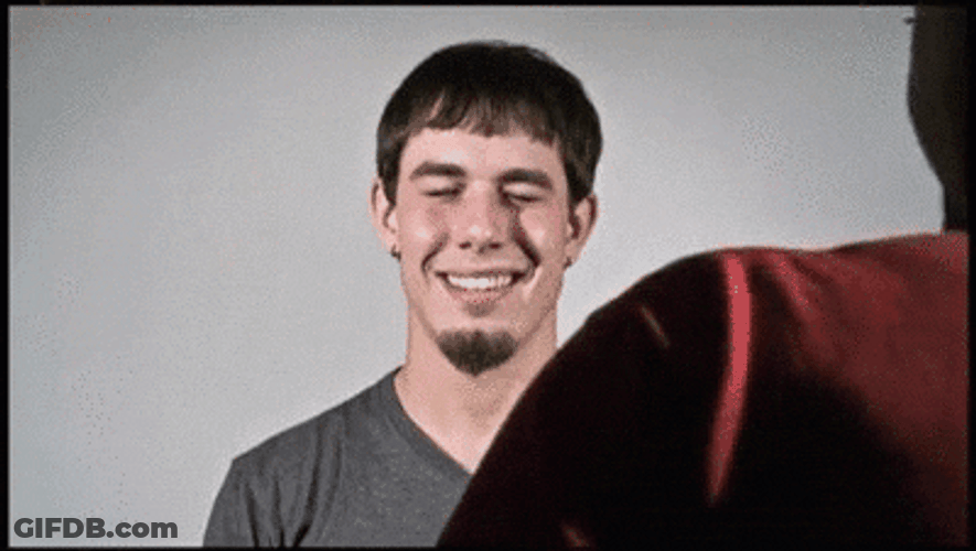 Slow Motion Distorted Face Slap GIF