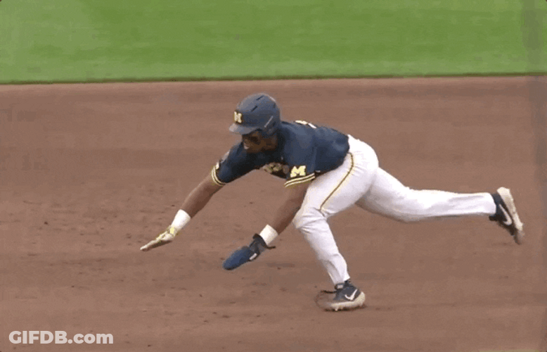 Slow Motion Epic Fail In Baseball Field GIF