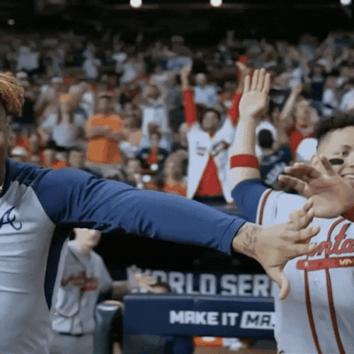 Slow Motion Happy Atlanta Braves Chop GIF