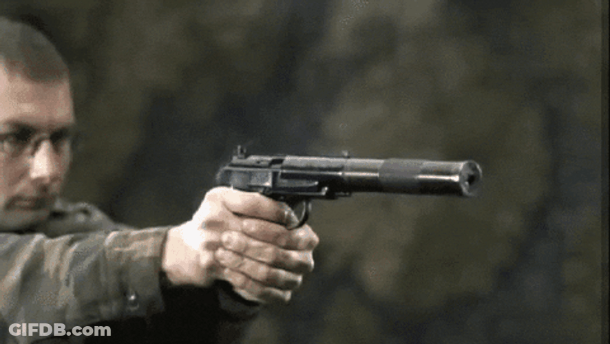 Slow Motion Pistol Shoot GIF