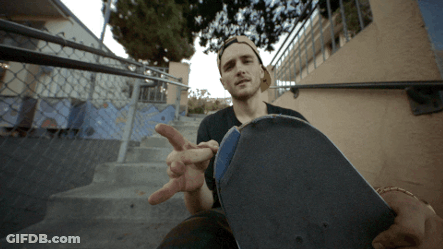 Slow Motion Skateboard Flick GIF