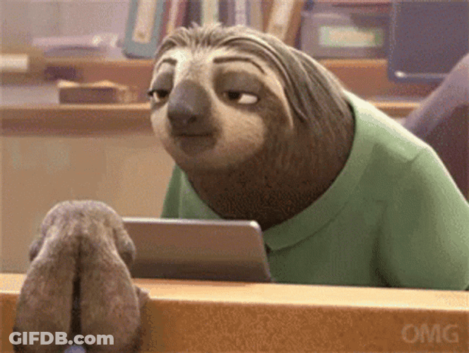 Slow Moving Sloth Flash Slothmore Zootopia GIF