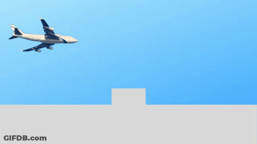 Slow Plane Fall Crash And Burn GIF