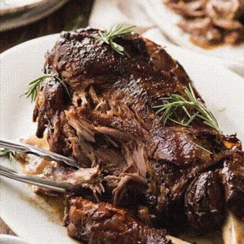 Slow Roasted Lamb Leg Shredded GIF