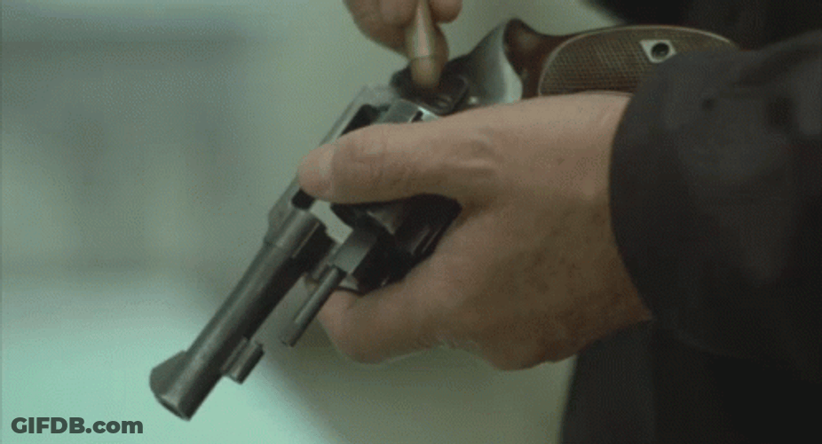 Slowly Loading Revolver Gun GIF