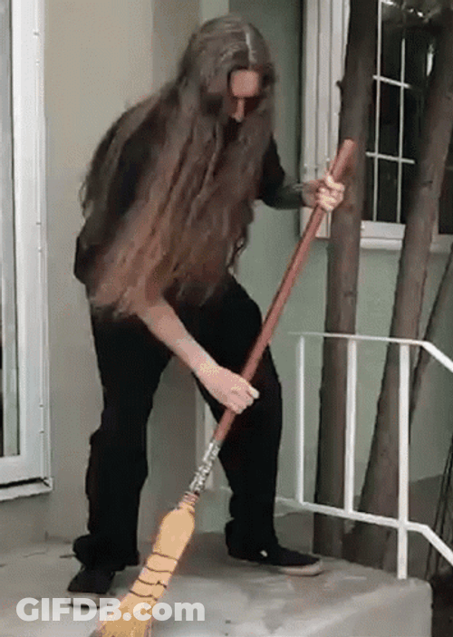Slowly Sweep The Floor GIF