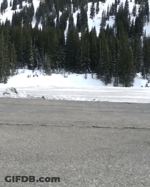Slowly Walking In Ski Resort GIF