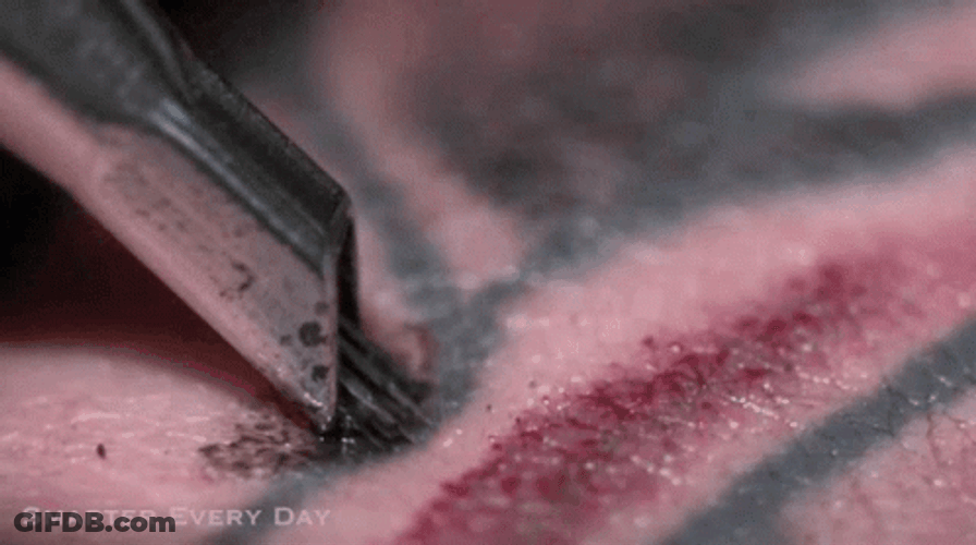 Slowmotion Tattoo Inking GIF