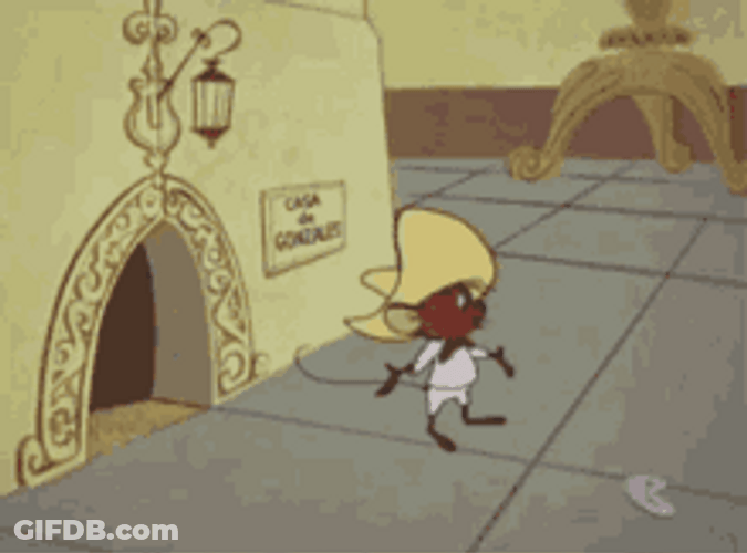 Slowpoke Rodriguez Happy Chase Cat Mouse GIF