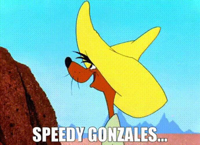 Slowpoke Rodriguez Saying Speedy Gonzales GIF