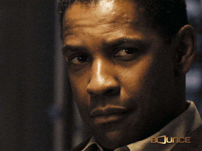 Sly Smile Denzel Washington Close Shot GIF