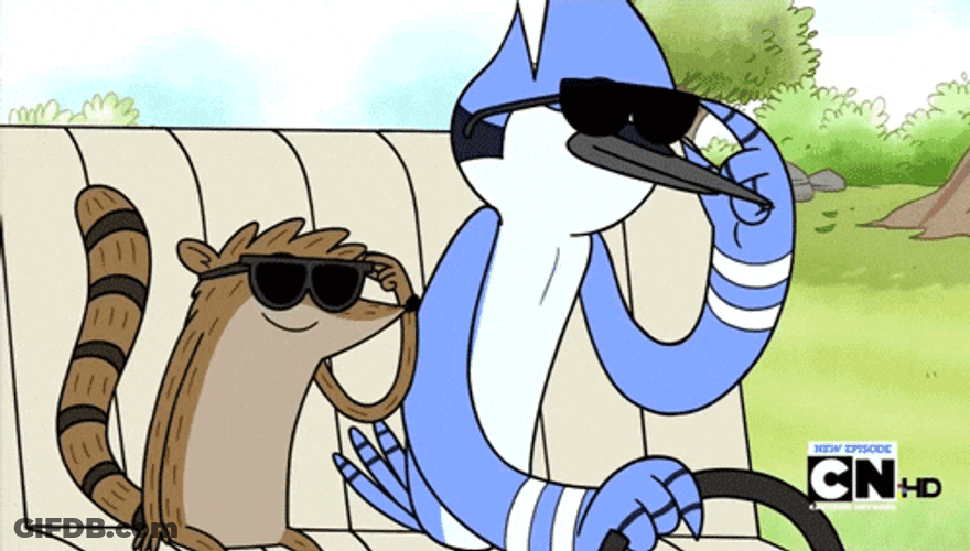 Sly Smile Regular Show Mordecai And Rigby GIF