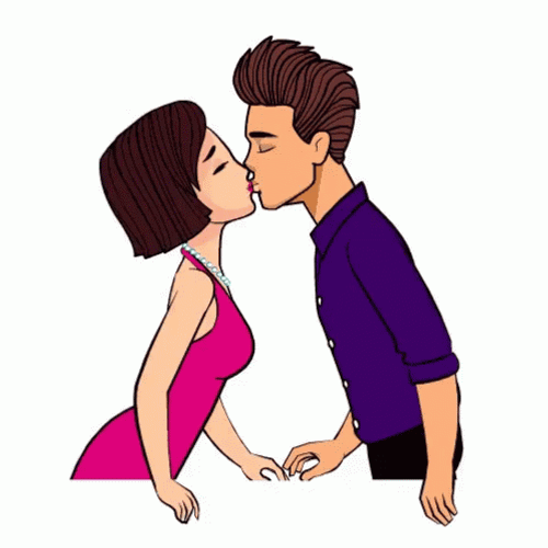 Smack Kiss Couple GIF