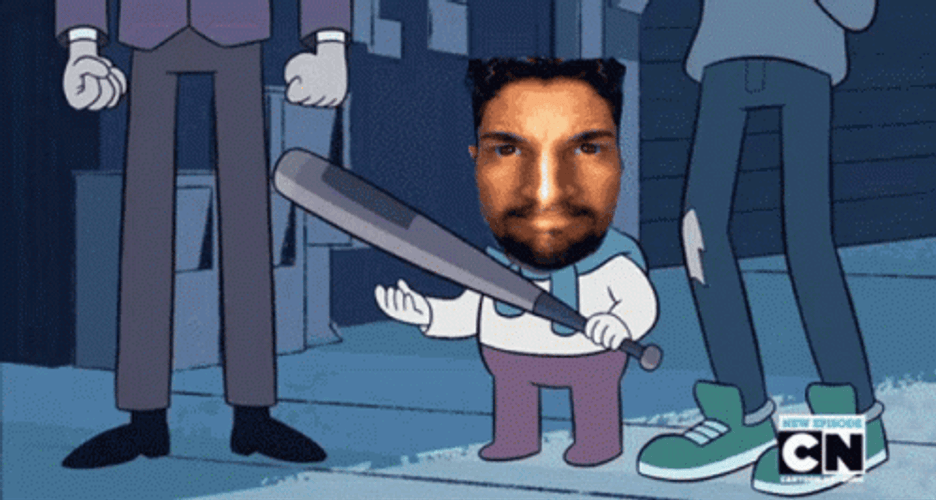 Small Guy Baseball Bat GIF