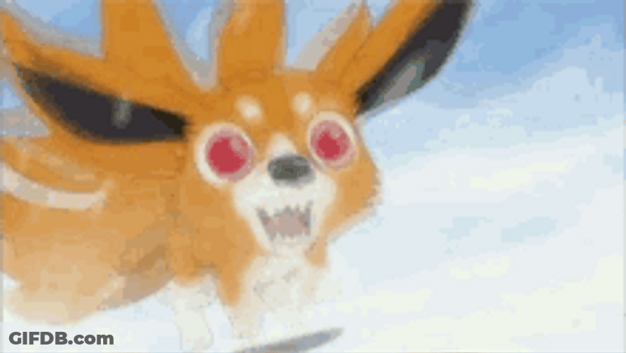 Small Kurama Smashing Human GIF