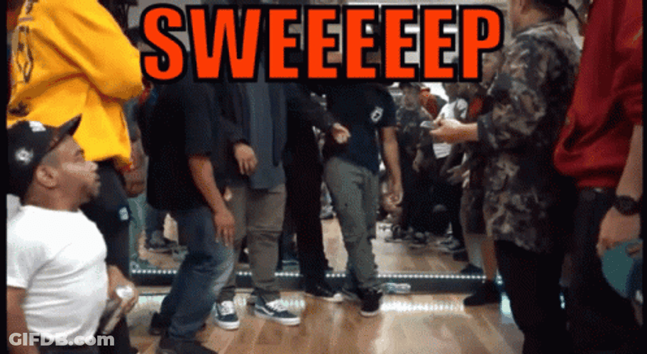 Small Man Saying Sweep GIF
