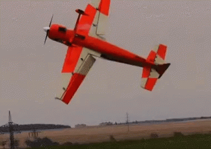 Small Plane Spinning Stunt GIF